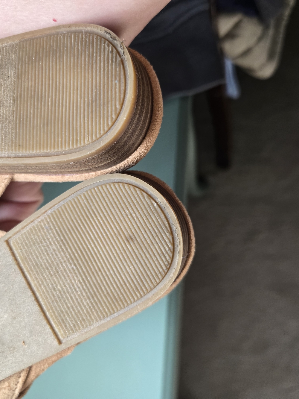 Universal Threads Ruffle-Trim Women's Flats in Tan - Picture 3 of 3